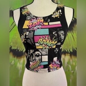 InVein Pop Art Crop Tank Sz S